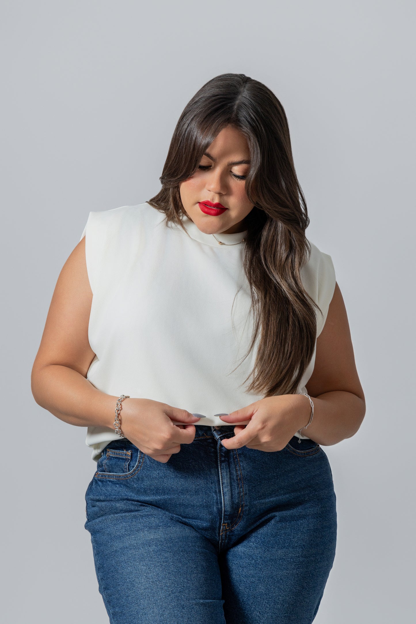 Glam White Top