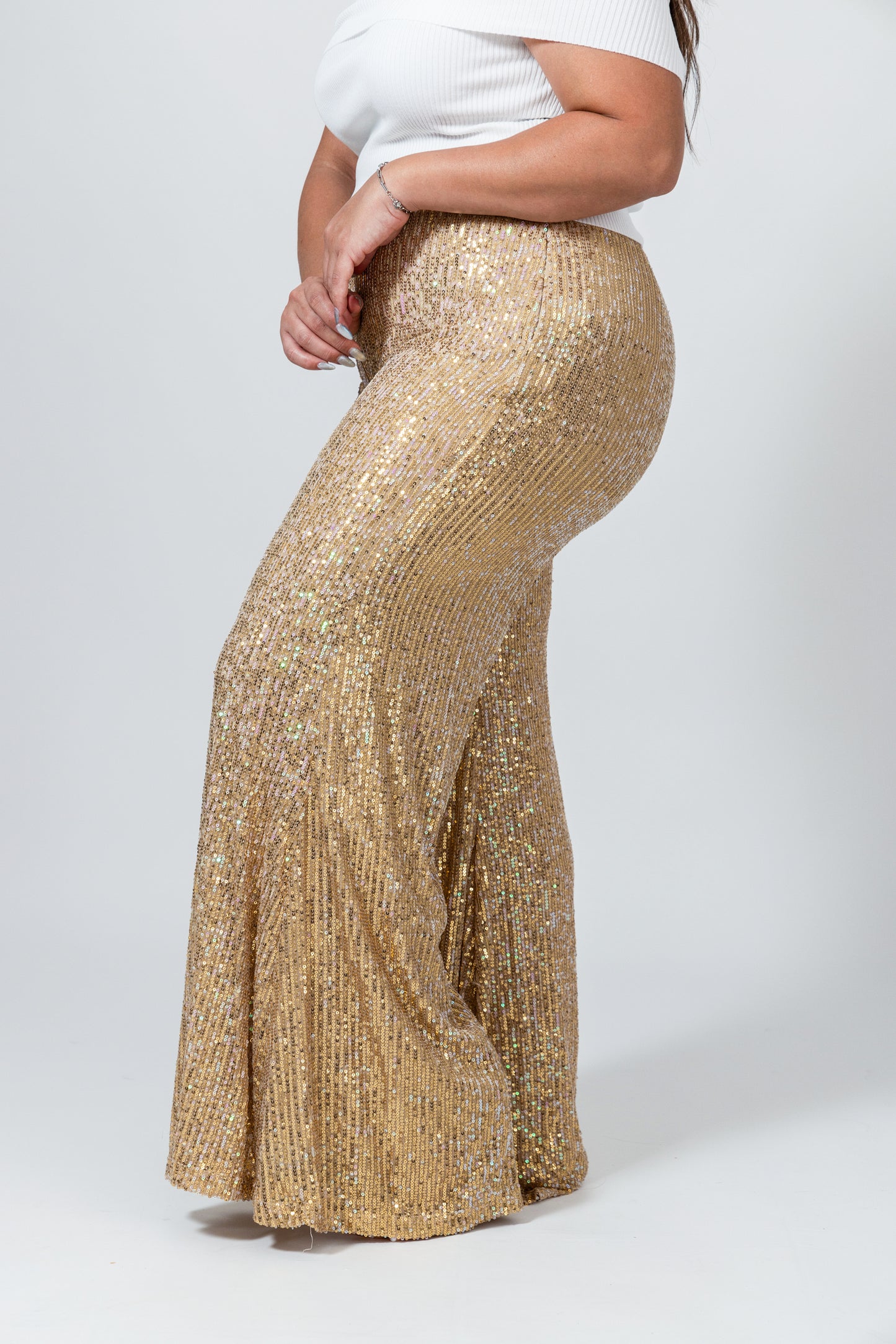 Sequins Gold Pants