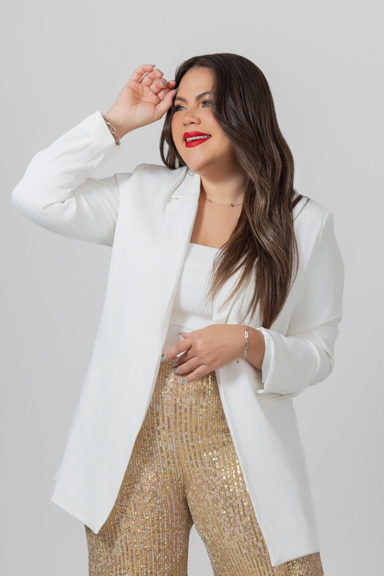 Oversized White Blazer